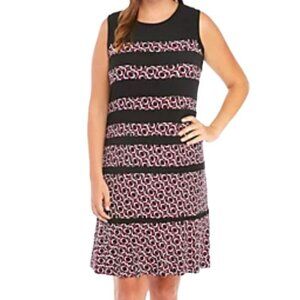Michael kors womens mini dress sz medium deep Fuchsia round neck sleeveless new
